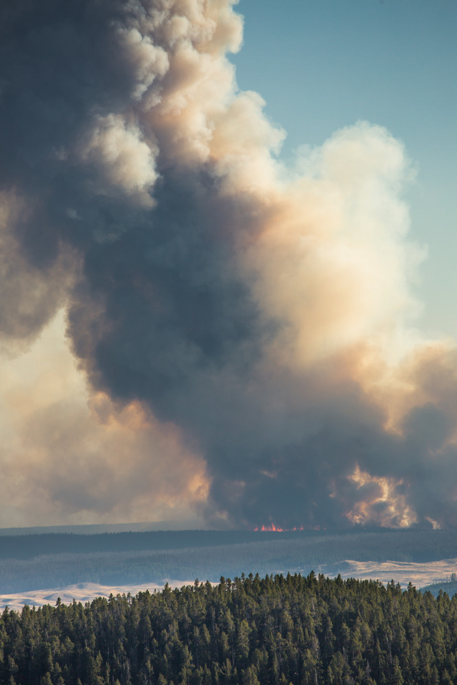 Spruce Fire from Dunraven Pass