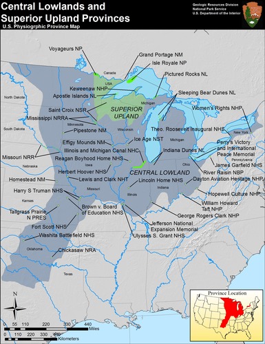 Physiographic provinces of Iowa