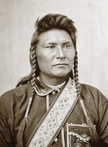 Photo of Chief Joseph taken at the Tongue River Cantonment (Miles City, MT)