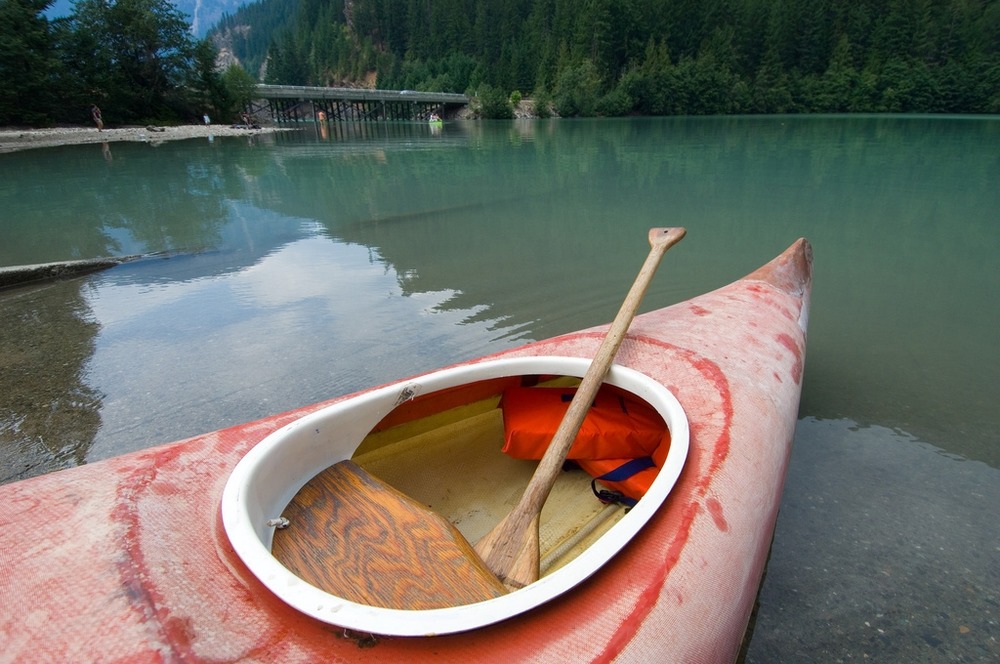 Take advantage of the boat launch at Colonial Creek Campground to launch kayaks for a quiet morning on Diablo Lake.