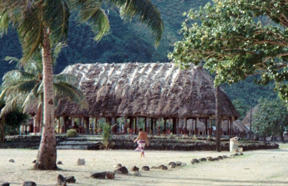 Photo of a traditional fale taken on Tutuila during the 1965 park study.