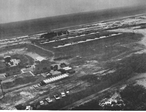 Fort Tilden Launch area, 1959. New Nike Hercules Missiles on launch pad.