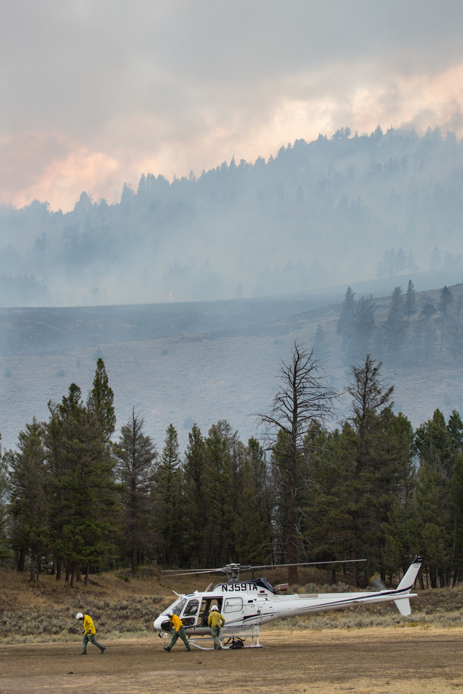 Helicopter at Slough Creek