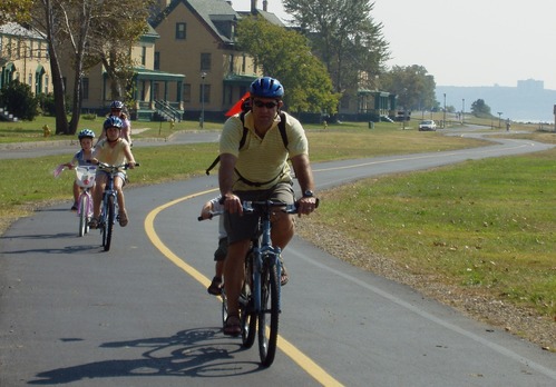 Bicycle rider on MUP