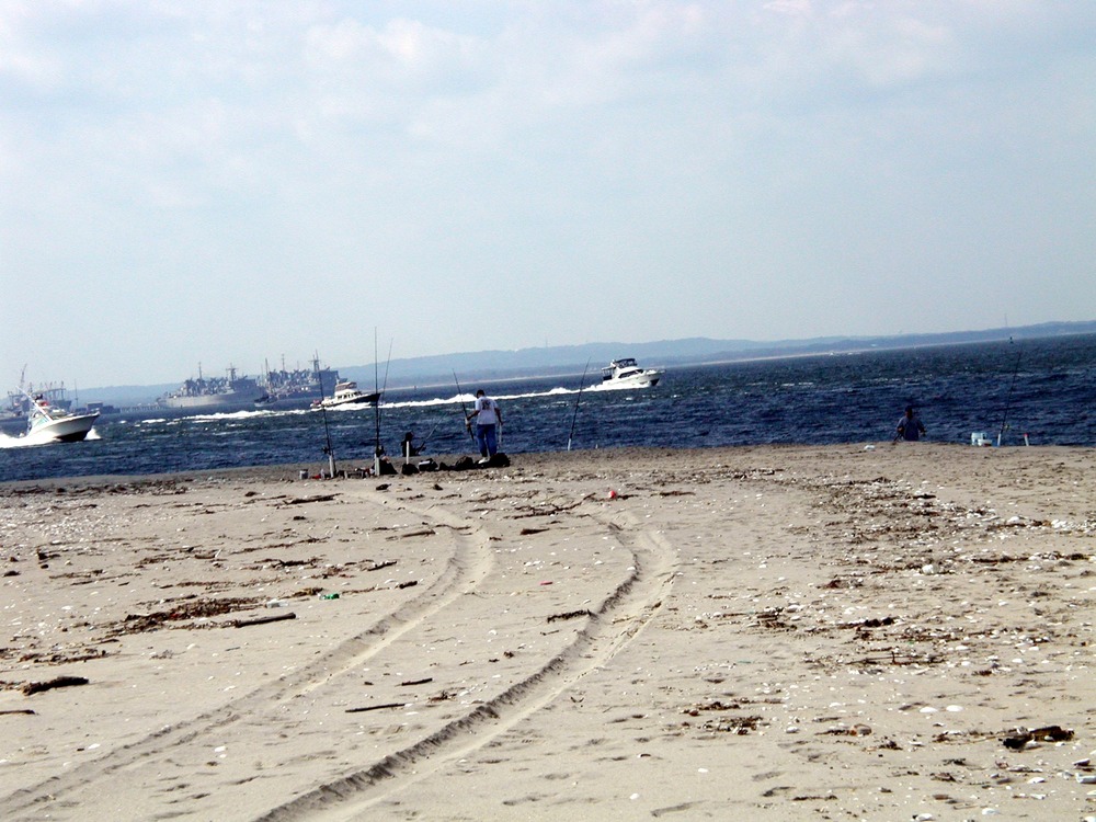 Boats at tip of Sandy Hook