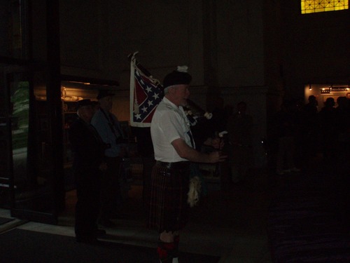 Sons of Union Veterans Bagpipe Player, Closing Ceremony