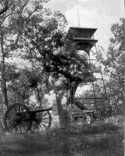 The 1895 observation tower on the summit of Culp's Hill.