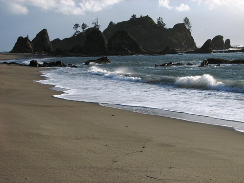 A view of the Pacific Ocean from Rialto Beach.
