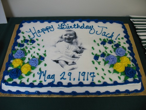 Birthday cake handed out on JFK's birthday