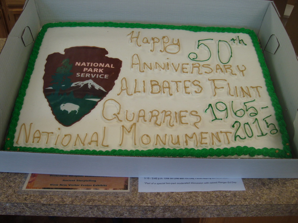Alibates Flint Quarries National Monument 50th anniversary was celebrated with a cake.