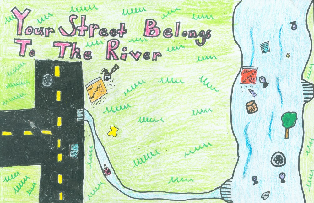 When we throw trash on the land it ends up in the river.