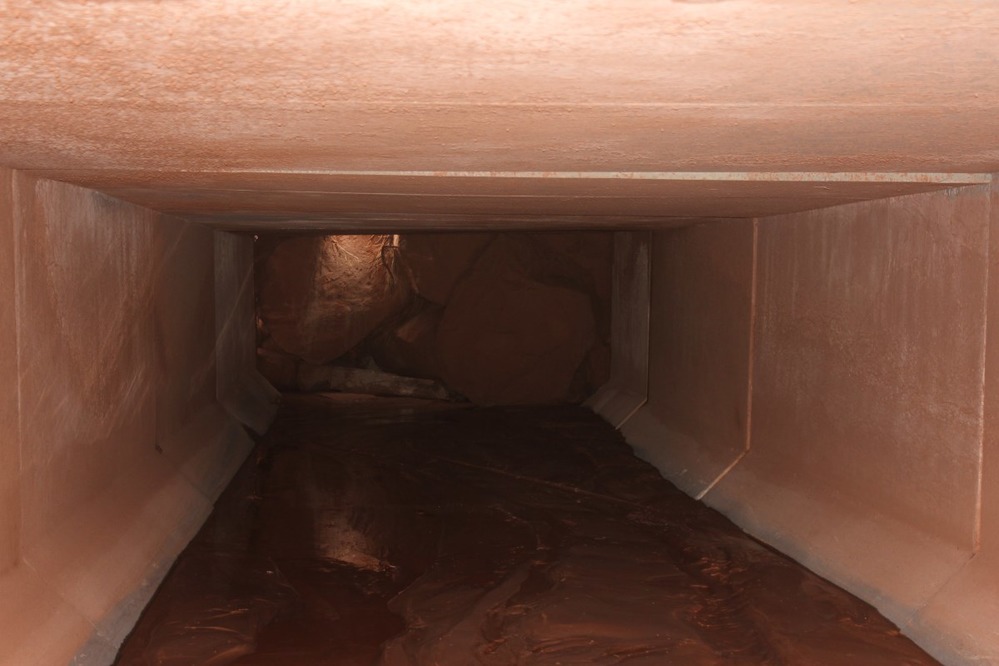 Damage to the road at Lees Ferry from heavy rains.