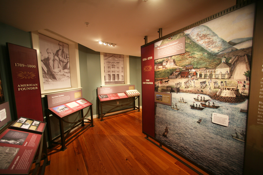 Wall mural of American Revolution troop movement