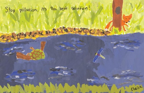 Grand Prize Winner, Caring for the River, 2011. Look at who benefits from a clean river!