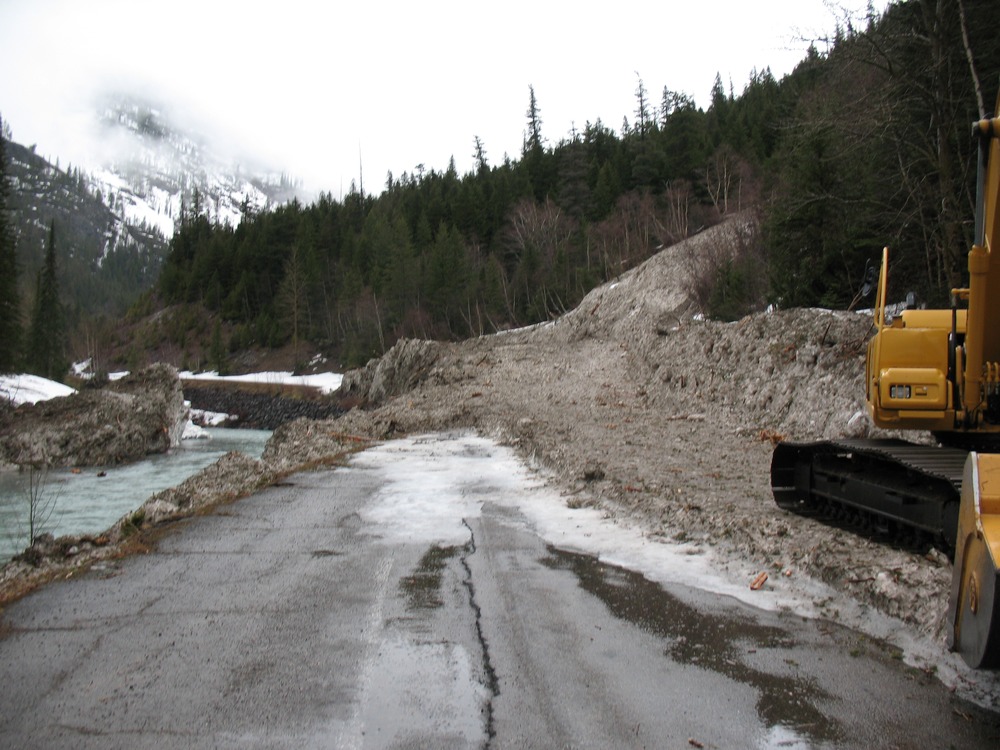 Plowing at the Red Rock Slide area