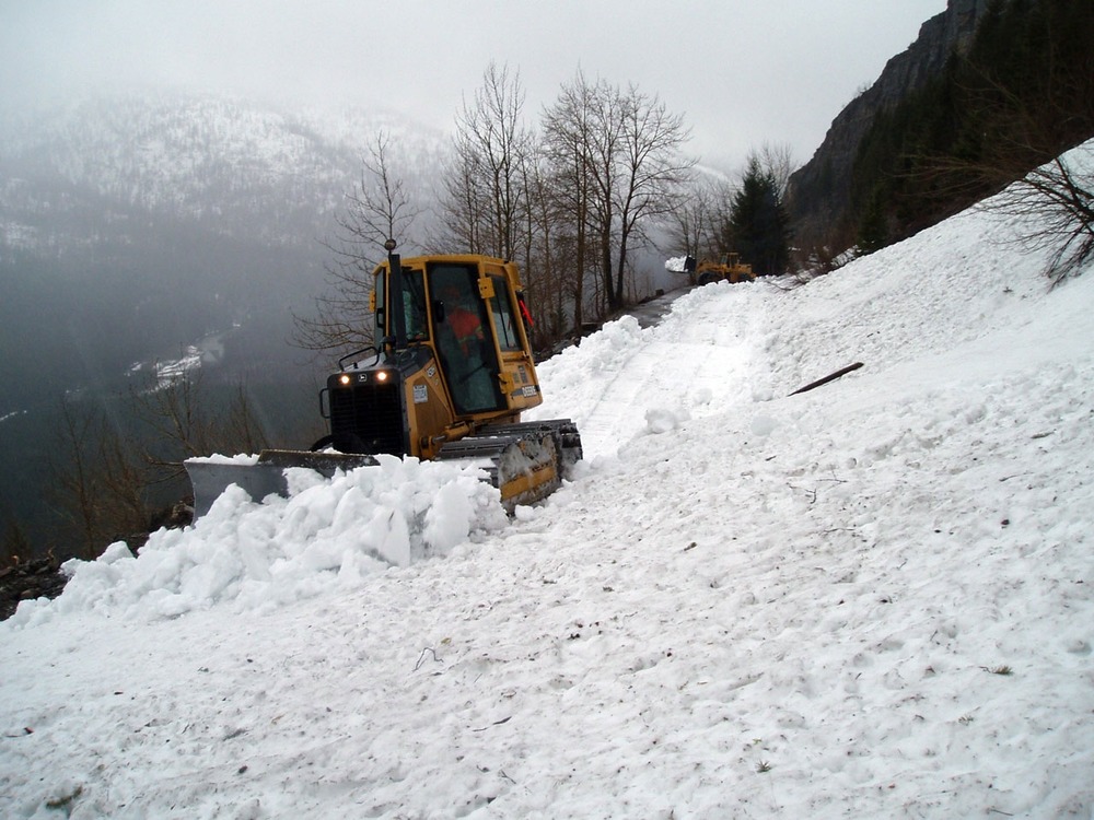 Plowing the Going-to-the-Sun Road near Grizzly Point