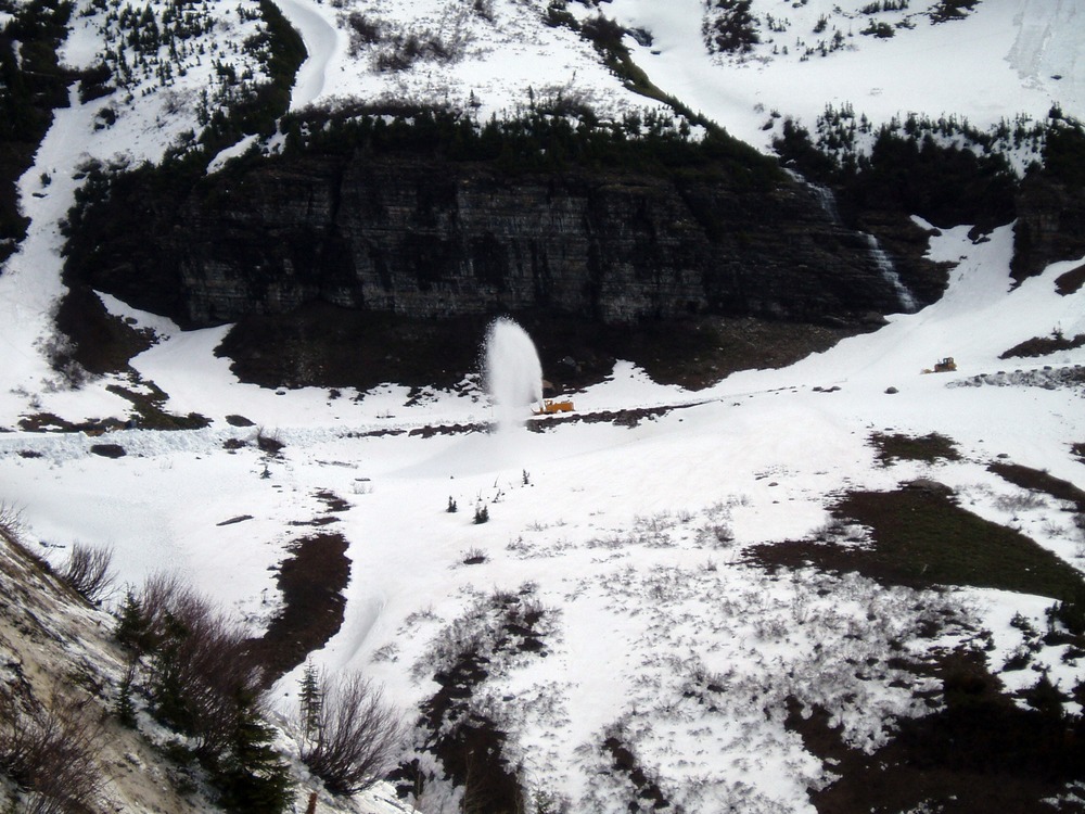 Plowing the road in the Big Bend