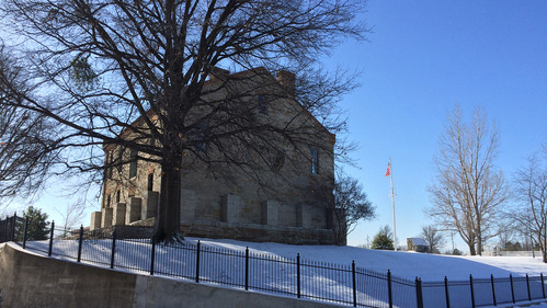 Backside of Commissary with Snow