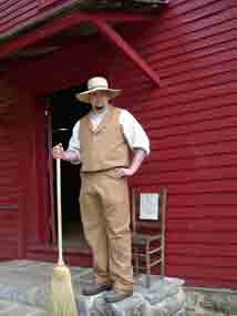 The old miller is ready to go to work.