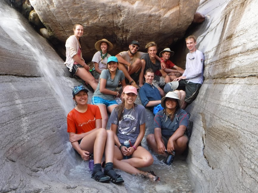 Group photo in the Muav Gorge along the Colorado River during a Grand Canyon Unearthed program