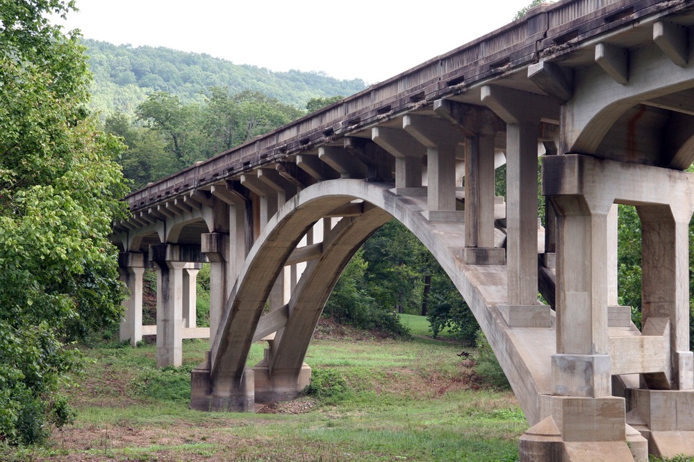 The Route 19 Bridge over Spring Creek was built during the Depression era.