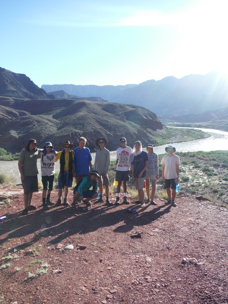 Two Grand Canyon Unearthed participants pose for a photo on the South Rim of Grand Canyon.