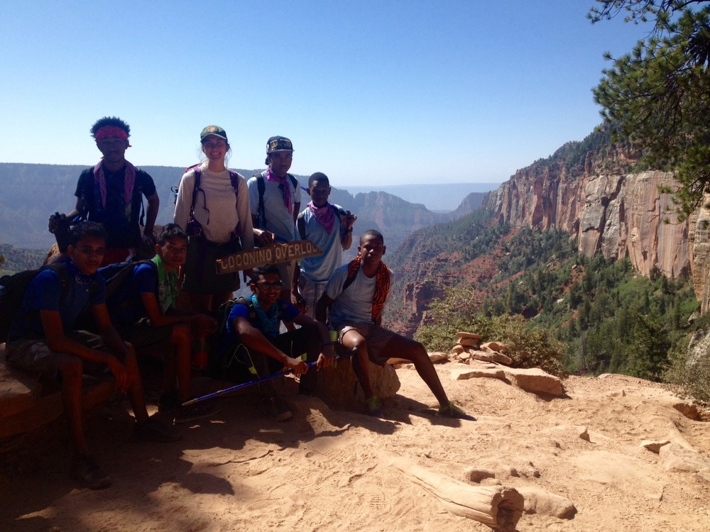 Group photo of a special program from Trinidad and Tobago on the North Rim of Grand Canyon