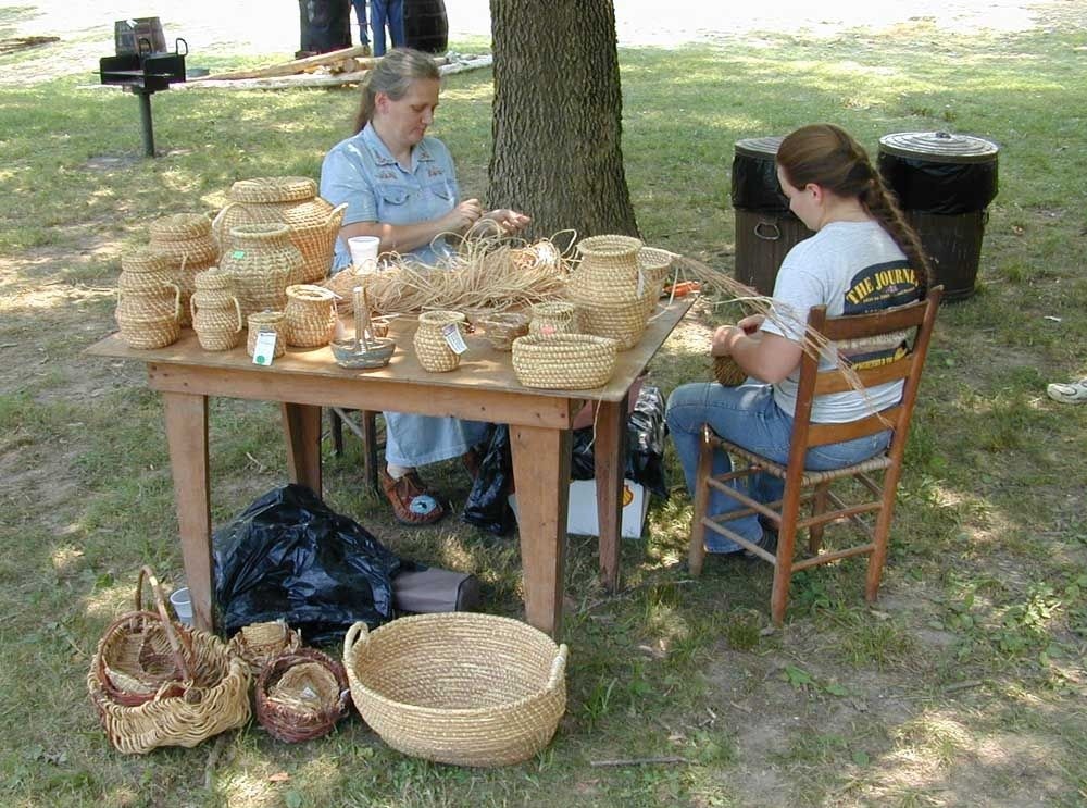 Watch as white oak splints become beautiful baskets.