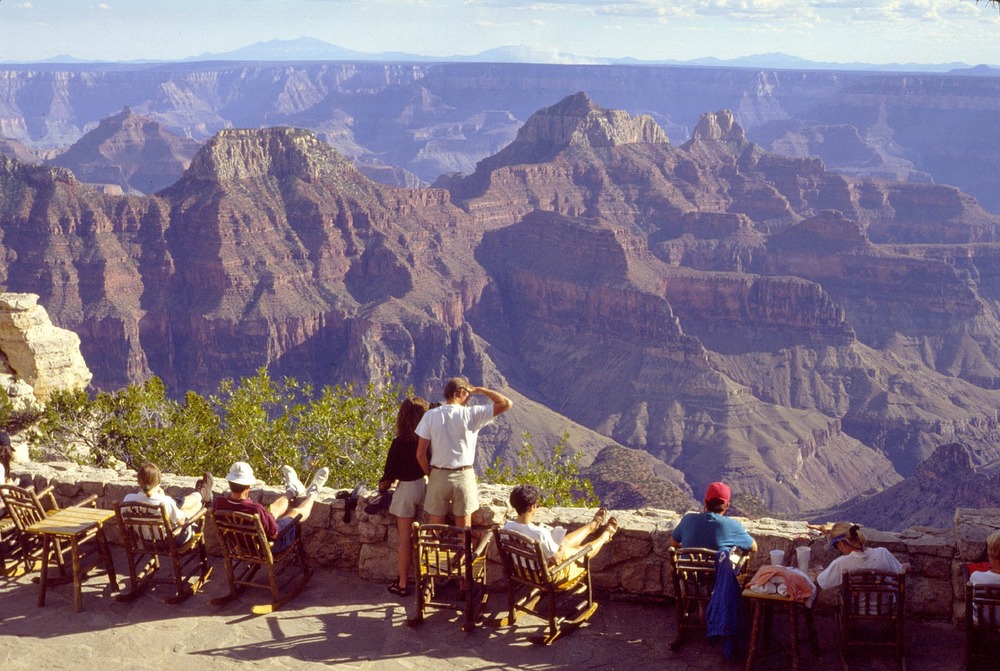 View from the patio of the Grand Canyon Lodge on the North Rim of Grand Canyon National Park. T016