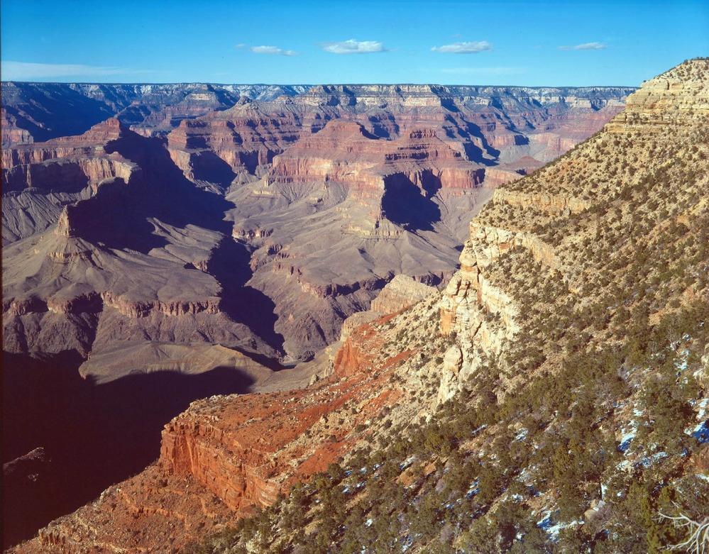 T441 VIEW OF GRAND CANYON TO THE EAST FROM HERMIT'S REST ON THE HERMIT OR WEST RIM DRIVE. GRAND CANYON N.P. NPS PHOTO.