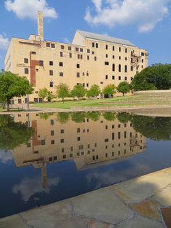 South Wall of the Journal Record Building and Reflecting Pool