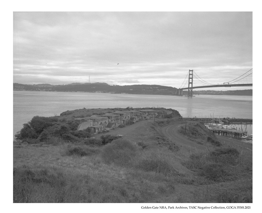 View of Battery Yates at Fort Baker looking South toward San Francisco, April 1, 1973.