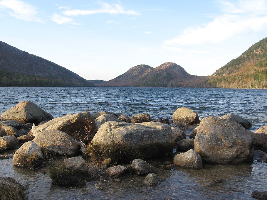 The Bubbles rise over Jordan Pond.