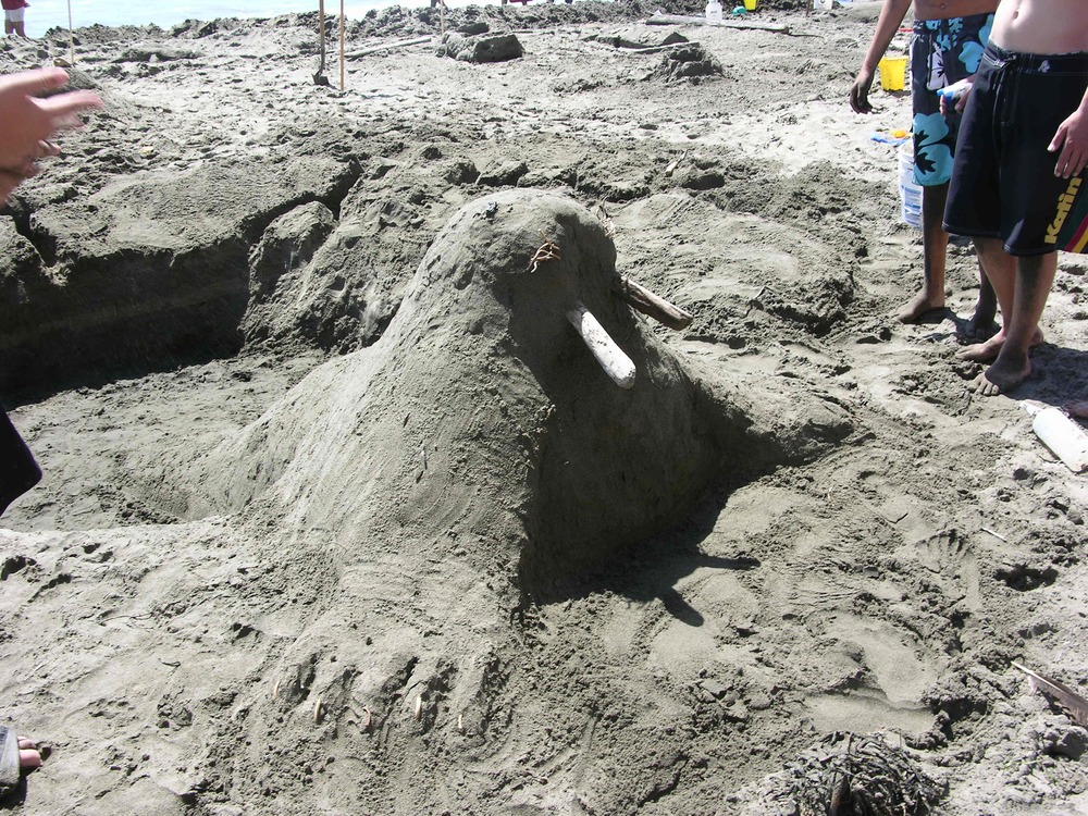 2008 Sand Sculpture Contest: Children’s Group 1st Place Winner: Entry #08: Walrus, by Sandy & Crew