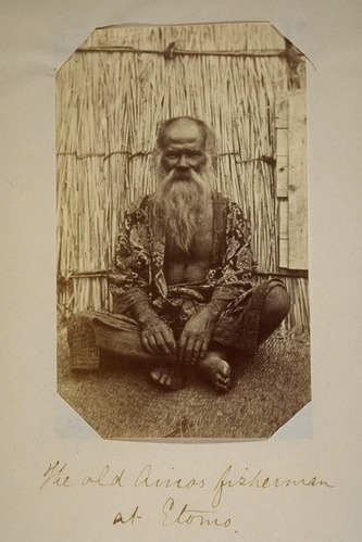 Old Ainu fisherman, c. 1872.