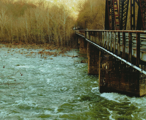 train bridge over the river