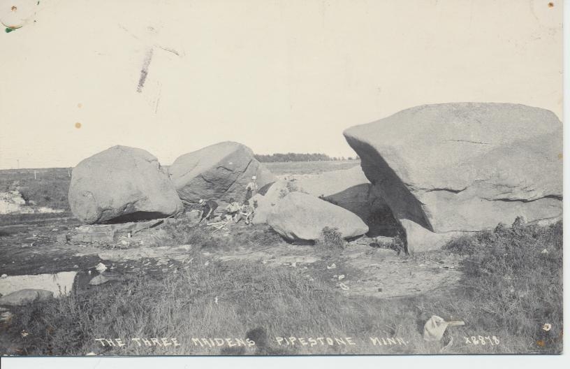 This Chester Sogn photo shows visitors at Three Maidens