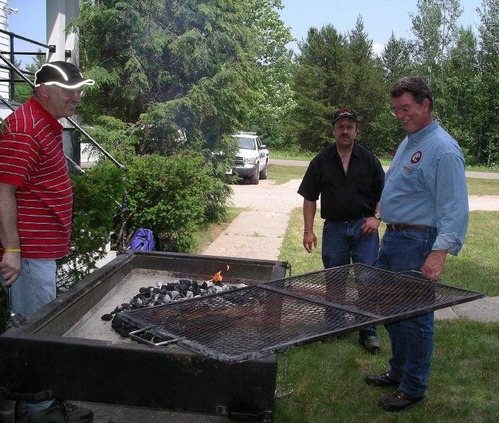 The barbequed burgers and hot dogs were delicious