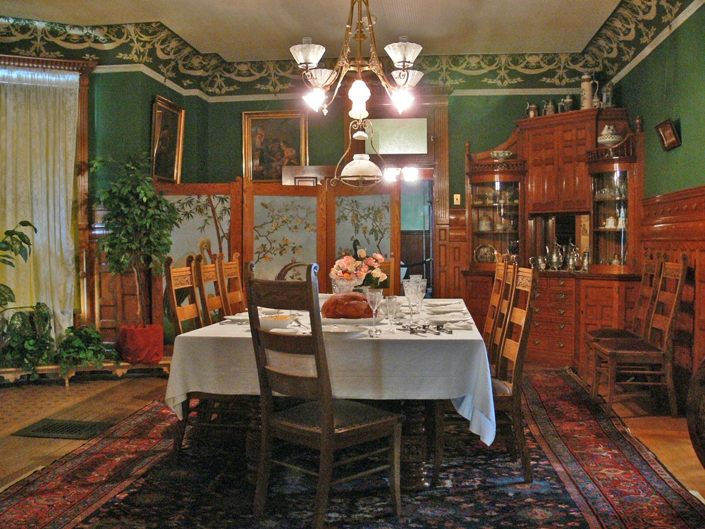The formal family dining room was used often when the Kohrs family entertained.