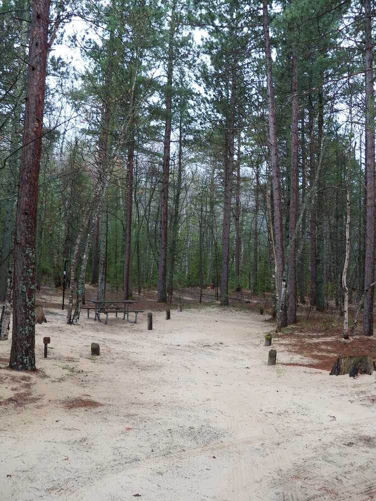 Twelvemile Beach Campground site 10, 38 feet, sandy