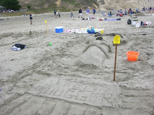 2005 Sand Sculpture Contest: Children's Individual 1st Place: Entry #11 Tree Hugger, by Samantha
