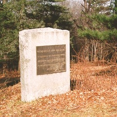 Memorial Marker--Major General Armstrong Major General John Armstrong In Command of the Pennsylvania Militia Guarded the Roads from Philadelphia And the Approaches to Sullivan's Bridge And the Camp DESCRIPTION: Pale gray granite monolith, rough-hewn on top surface and three sides. Front face a band across the foot of the monument is rough hewn to a height of 14", the remainder is a background to the plaque. Size: 54" x 26" x 78" high. DONOR & DATE: Commonwealth of Pennsylvania, 1914. HISTORICAL DATA: General Armstrong, crusty commander of the Pennsylvania Militia was a veteran of the Indian Wars and was known as the "Hero of Kittanning" for his exploits on the Pennsylvania frontier routing Indians from their village bearing that name. Some Pennsylvania militia were present at the encampment and their duty was to guard the roads from Philadelphia and the northeast approaches to Sullivan's Bridge.