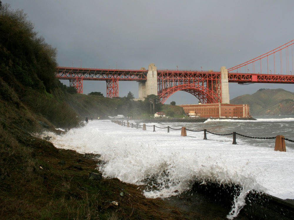 Increased Storm Surge at Golden Gate 