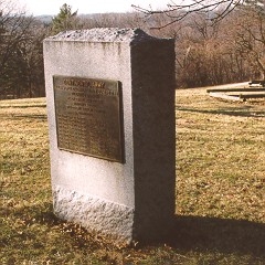 Brigade Marker-McIntosh's Brigade Continental Array Valley Forge December .19, 1777 June 18, 1778 Sullivan's Division Major General John Sullivan McIntosh's Brigade Brig. General Lachlan McIntosh commanding 1st North Carolina Infantry Colonel Thomas Clark 2nd North Carolina Infantry Colonel John Patton 3rd North Carolina Infantry Colonel Jethro Sumner 4th North Carolina Infantry Colonel Thomas Polk 5th North Carolina Infantry Lieut. Col. William L. Davidson 6th North Carolina Infantry Colonel Gideon Lamb 7th North Carolina Infantry Colonel James Hogun 8th North Carolina Infantry Colonel James Armstrong 9th North Carolina Infantry Colonel John Williams DESCRIPTION: Granite with bronze plaque 6' x 4' x 2'. DONOR & DATE: The Valley Forge Park Commission under the jurisdiction of the Commonwealth of Pennsylvania, 1908. HISTORICAL DATA: The North Carolina troops at Valley Forge faired poorly because of the distance supplies from their state had to travel. They were also unaccustomed to the northern winters and see