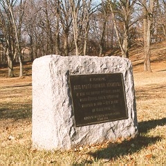 State Marker--North Carolina In Memory of Nine North Carolina Regiments in Brig. Gen. Lacklan McIntosh's Brigade under General George Washington December 19, 1777- June 19, 1778 at Valley Forge Placed by the North Carolina Society NS DAR 1972 DESCRIPTION: Granite with bronze plaque, 6' x 4' x 2'. DONOR & DATE: The National Society of Daughters of the American Revolution, 1972. HISTORICAL DATA: North Carolina was the 11th state to erect a monument at Valley Forge (1972). Virginia erected a monument leaving Connecticut the only state not represented in the park.