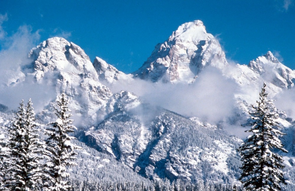 Grand Teton winter fresh snow