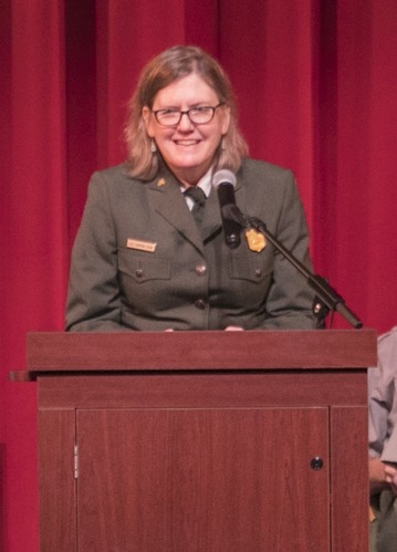 Site Manager Lee Farrow Cook provides the opening remarks