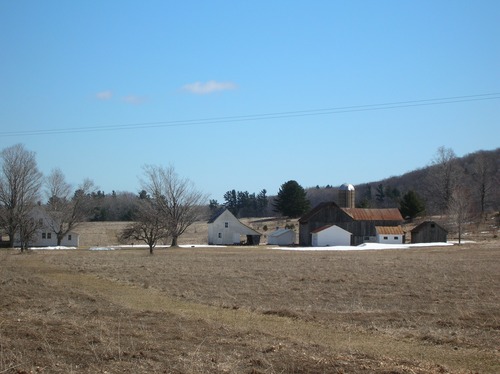 Dechow farm buildings taken from the west at M-22.