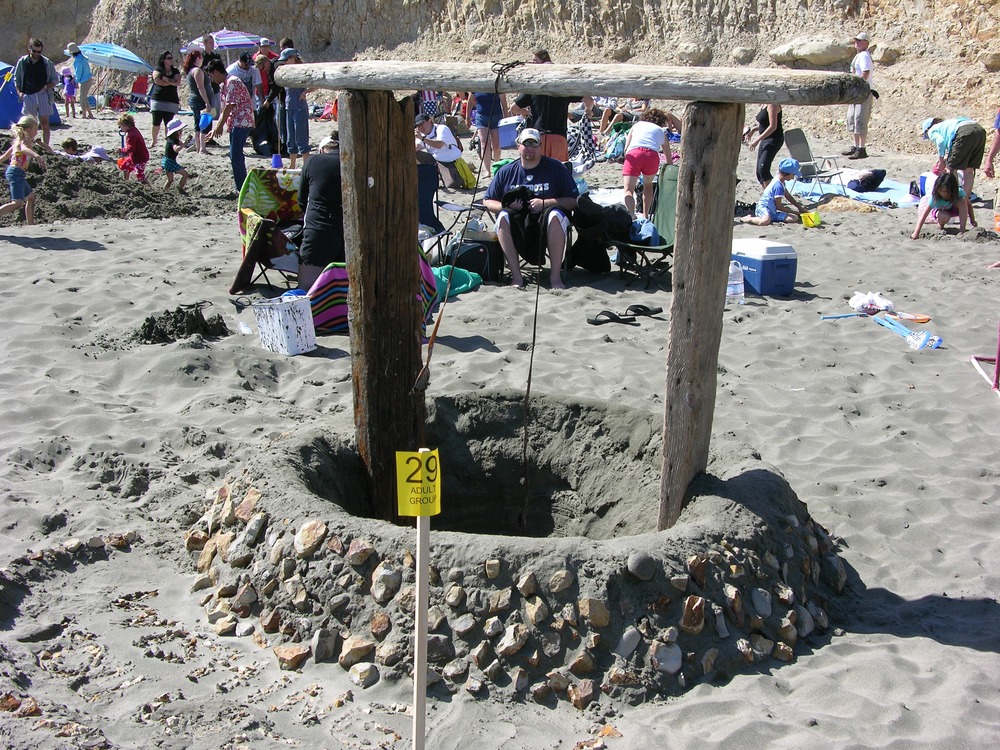 2010 Sand Sculpture Contest: Adult/Family Group 3rd Place Winner: Entry #29: Wishing You Well, by Katie Gauthier