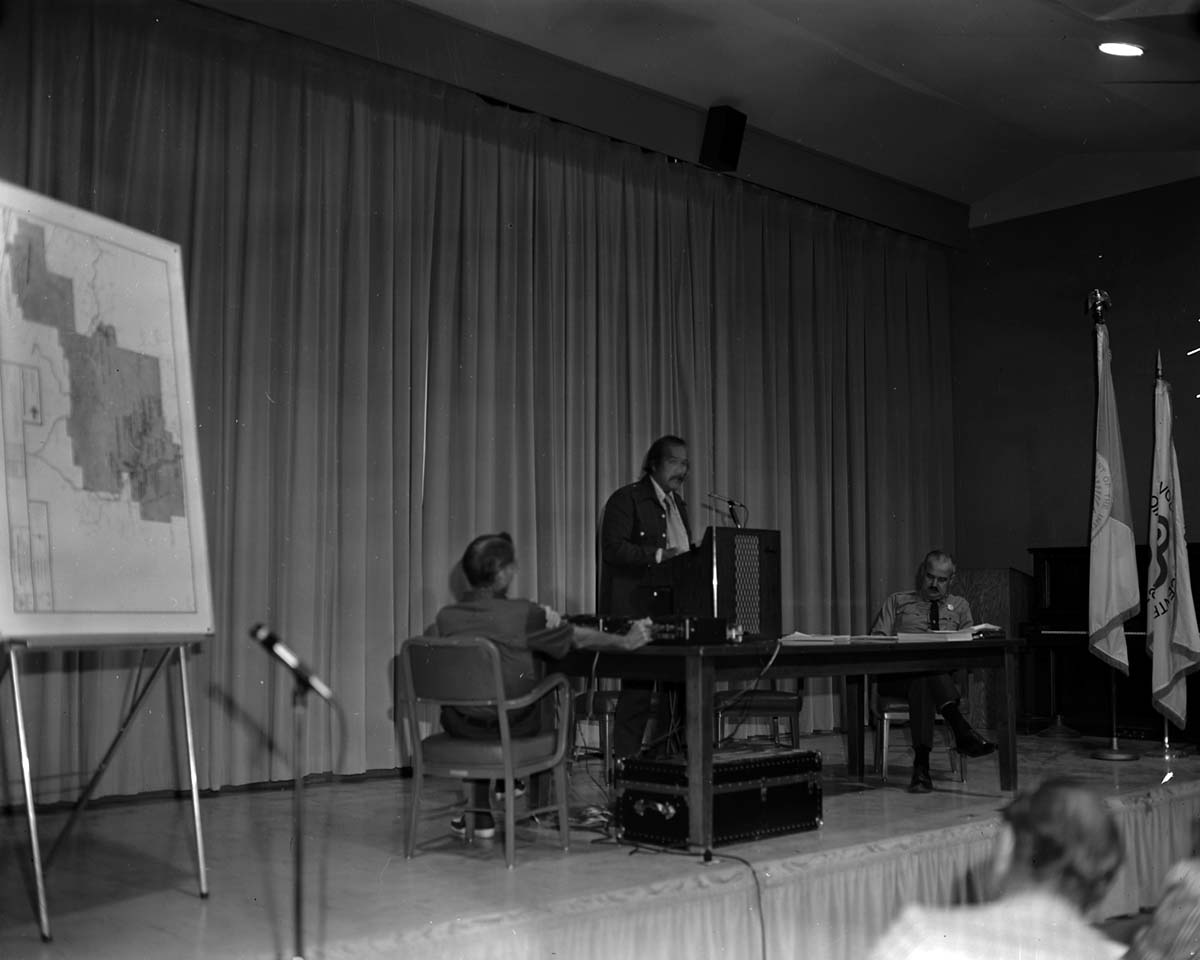 The Zion Master Plan hearings at the Visitor Center auditorium September 20, 1975.